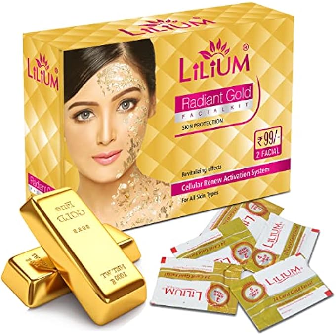 LILIUM HERBAL RADIANT GOLD FACIAL KIT 60GM - Image 1
